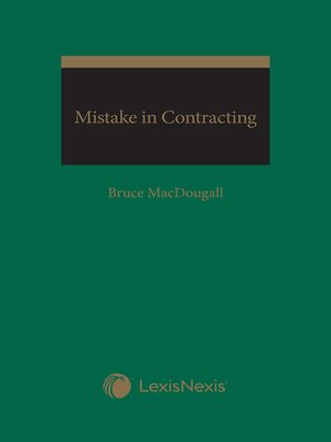 cover image of Mistake in Contracting